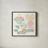 A Dash of Kindness Pastel by Mary Urban. Shown in a sleek black glass frame for a contemporary gallery look. Available as an archival giclee rolled canvas, fine art paper, or poster print. SKU 56992a.