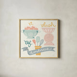 A Dash of Kindness Pastel by Mary Urban. Shown in a natural wood glass frame for a timeless modern aesthetic. Available as an archival giclee rolled canvas, fine art paper, or poster print. SKU 56992a.