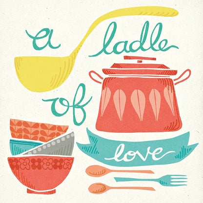 A Ladle of Love by Mary Urban. SKU 25576a. Archival Giclee Fine art print for wall decor.