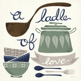A Ladle of Love Winter by Mary Urban. SKU 62314a. Archival Giclee Fine art print for wall decor.