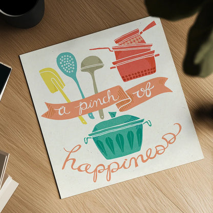 A Pinch of Happiness by Mary Urban. Shown as a detailed flat fine art print, highlighting archival giclee quality. Available as an archival giclee rolled canvas, fine art paper, or poster print. SKU 25577a.