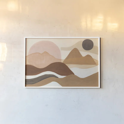 Adobe Boho by Mary Urban. shown as a paper print in a white frame. Available as a archival giclee rolled canvas, fine art paper, or poster print. SKU 59882i.