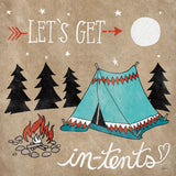 Adventure Love Tent Taupe by Mary Urban. SKU 20855a. Archival Giclee Fine art print for wall decor.