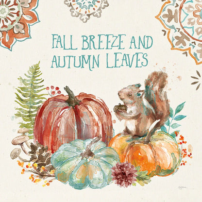 Autumn Friends IV by Mary Urban. SKU 49833a. Archival Giclee Fine art print for wall decor.