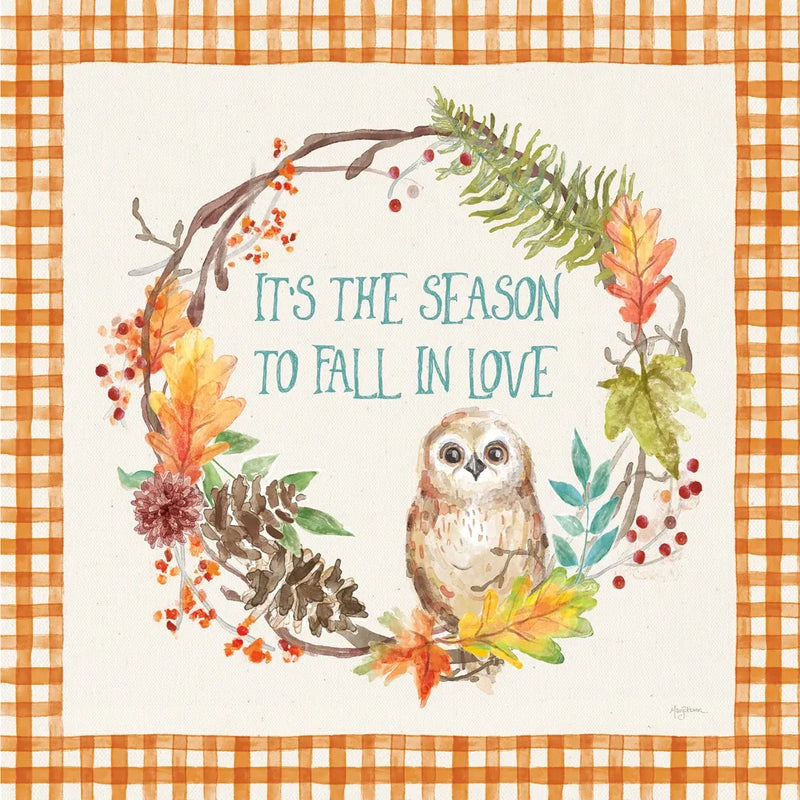 Autumn Friends V Pattern VD by Mary Urban. SKU 50601a. Archival Giclee Fine art print for wall decor.