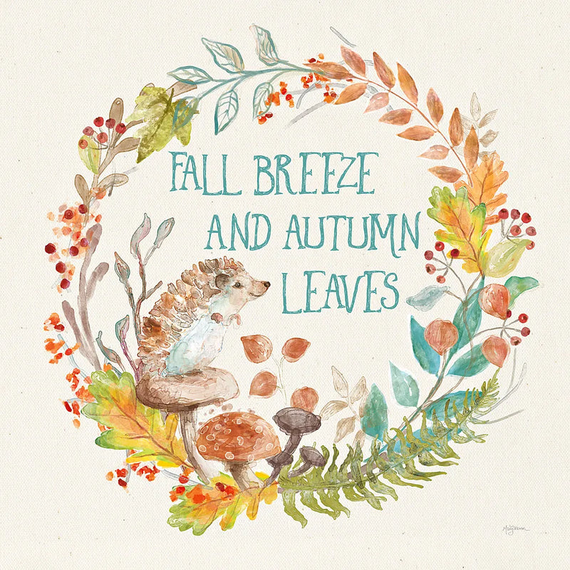 Autumn Friends VI by Mary Urban. SKU 49835a. Archival Giclee Fine art print for wall decor.