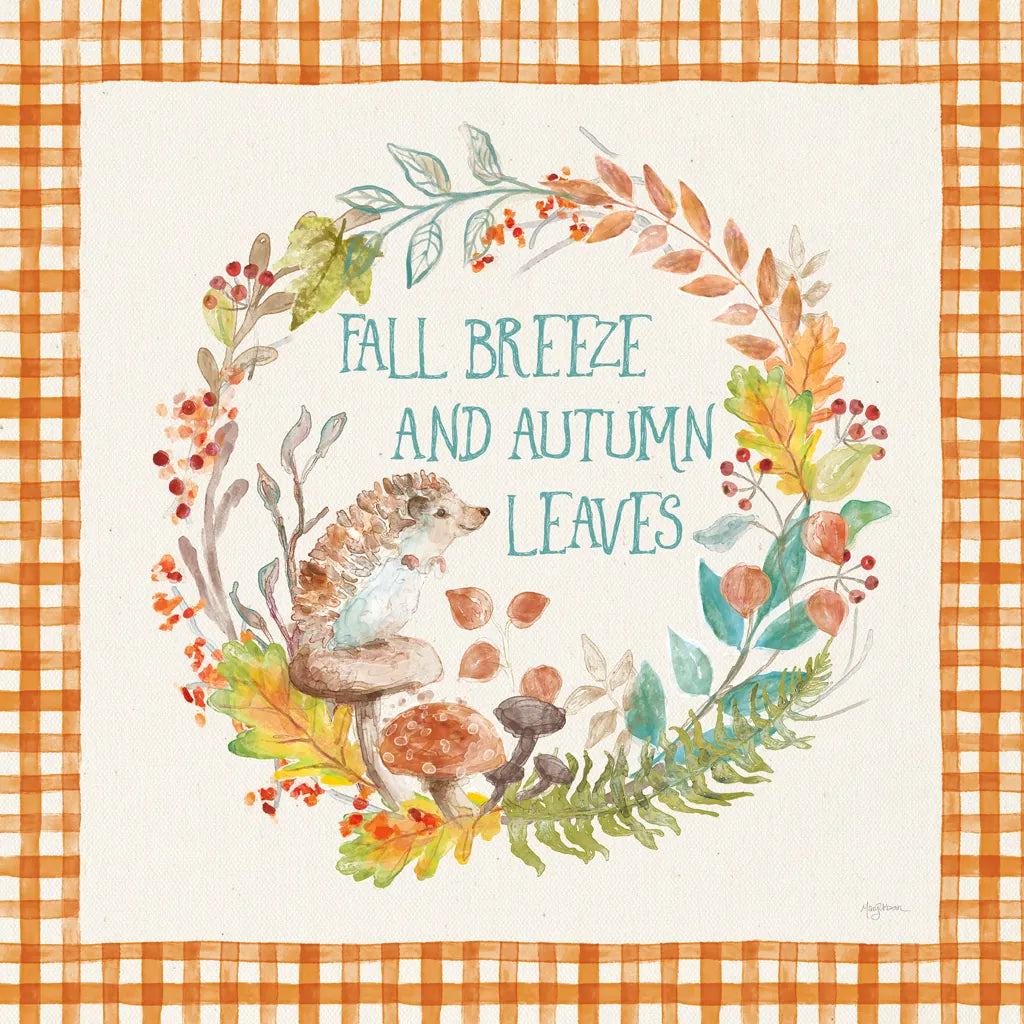 Autumn Friends VI Pattern VD by Mary Urban. SKU 50602a. Archival Giclee Fine art print for wall decor.