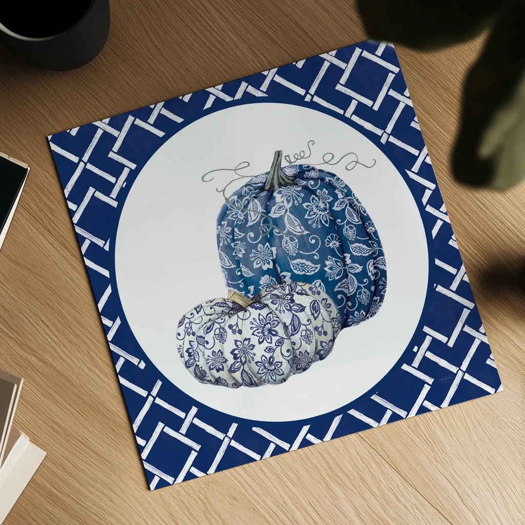 Autumn Harvest III Chinoiserie by Mary Urban. Shown as a detailed flat fine art print, highlighting archival giclee quality. Available as an archival giclee rolled canvas, fine art paper, or poster print. SKU 82807a.