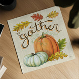 Autumn Harvest III Linen by Mary Urban. Shown as a detailed flat fine art print, highlighting archival giclee quality. Available as an archival giclee rolled canvas, fine art paper, or poster print. SKU 47592a.
