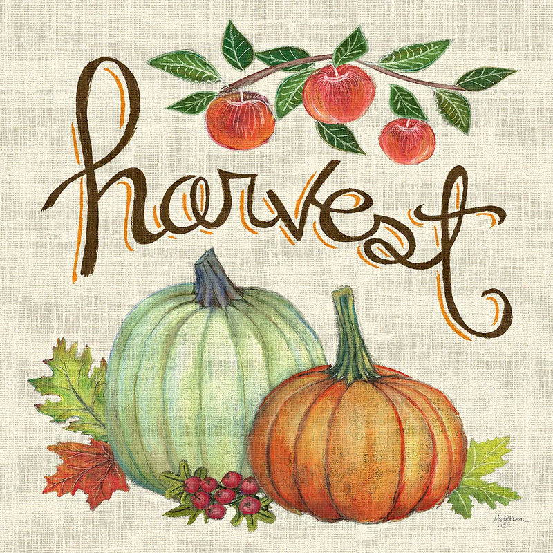 Autumn Harvest IV Linen by Mary Urban. SKU 47593a. Archival Giclee Fine art print for wall decor.