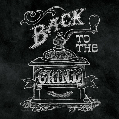 Back to the Grind No Border Square by Mary Urban. SKU 38644a. Archival Giclee Fine art print for wall decor.