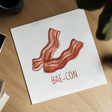 Bacon and Eggs I by Mary Urban. Shown as a detailed flat fine art print, highlighting archival giclee quality. Available as an archival giclee rolled canvas, fine art paper, or poster print. SKU 76217a.