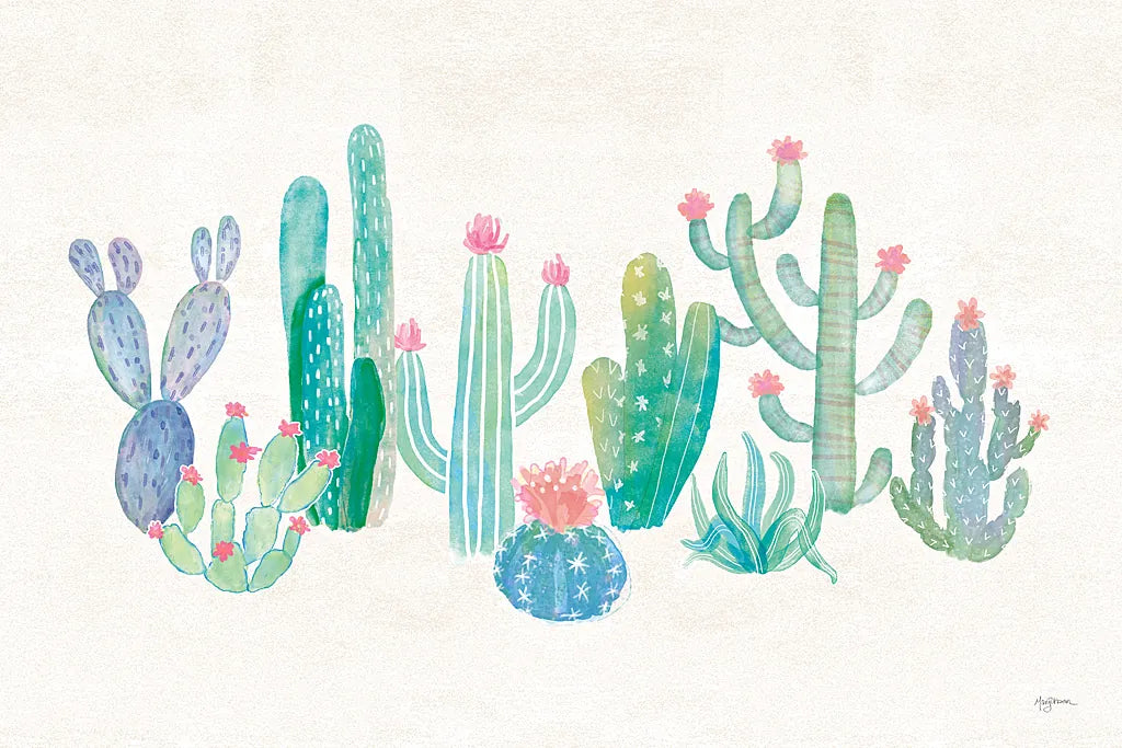 Bohemian Cactus I by Mary Urban. SKU 46231i. Archival Giclee Fine art print for wall decor.