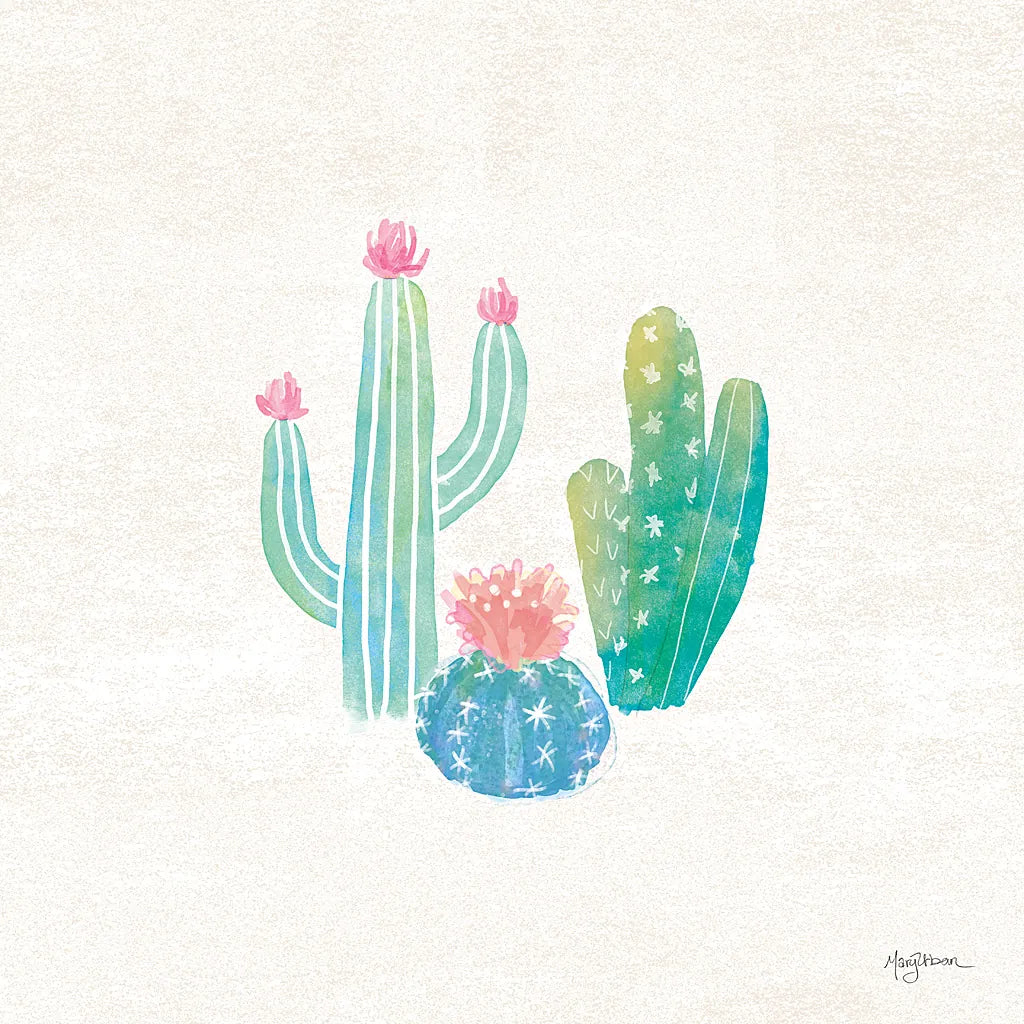 Bohemian Cactus III by Mary Urban. SKU 46233a. Archival Giclee Fine art print for wall decor.