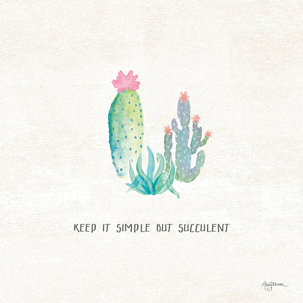 Bohemian Cactus IX by Mary Urban. SKU 46239a. Archival Giclee Fine art print for wall decor.