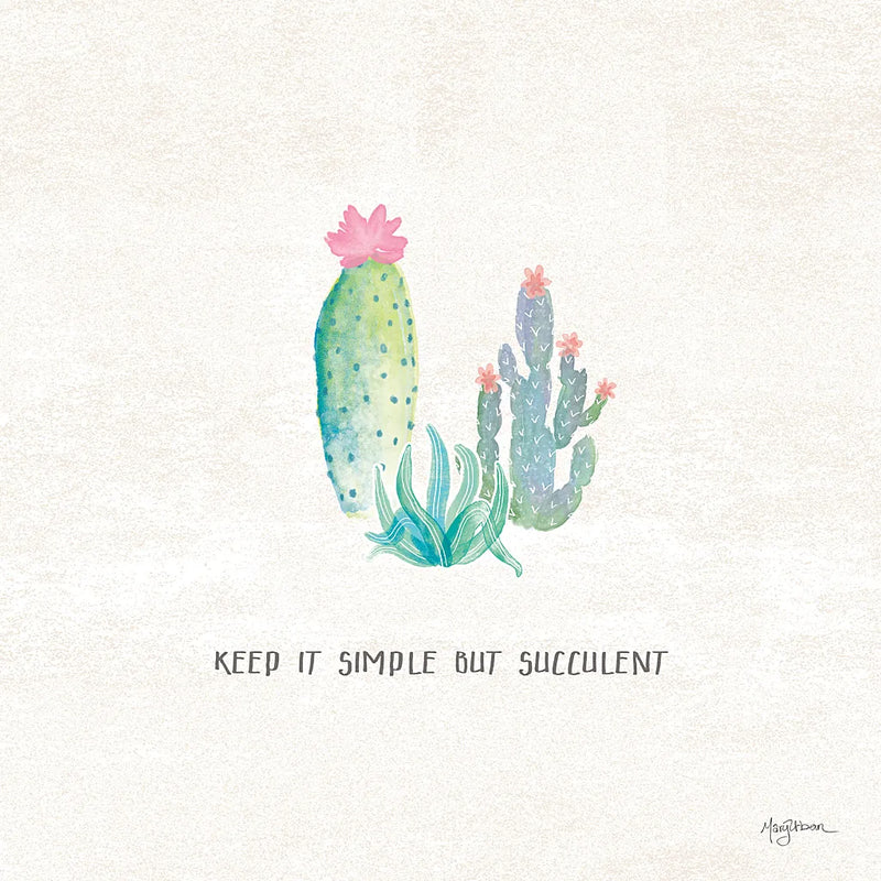 Bohemian Cactus IX by Mary Urban. SKU 46239a. Archival Giclee Fine art print for wall decor.