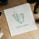 Bohemian Cactus VIII by Mary Urban. Shown as a detailed flat fine art print, highlighting archival giclee quality. Available as an archival giclee rolled canvas, fine art paper, or poster print. SKU 46238a.