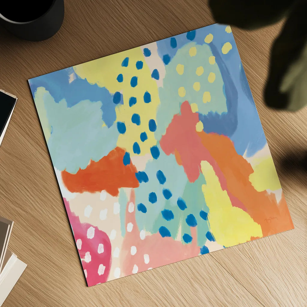 Bright Life I v2 Crop by Mary Urban. Shown as a detailed flat fine art print, highlighting archival giclee quality. Available as an archival giclee rolled canvas, fine art paper, or poster print. SKU 37528a.