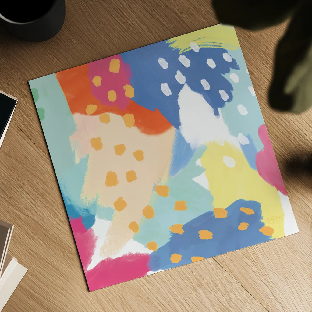 Bright Life II v2 Crop by Mary Urban. Shown as a detailed flat fine art print, highlighting archival giclee quality. Available as an archival giclee rolled canvas, fine art paper, or poster print. SKU 37529a.