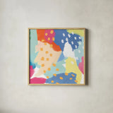 Bright Life II v2 Crop by Mary Urban. Shown in a natural wood glass frame for a timeless modern aesthetic. Available as an archival giclee rolled canvas, fine art paper, or poster print. SKU 37529a.