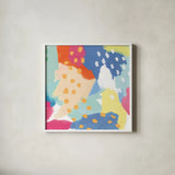 Bright Life II v2 Crop by Mary Urban. Shown in a crisp white glass frame for a clean and minimalist style. Available as an archival giclee rolled canvas, fine art paper, or poster print. SKU 37529a.