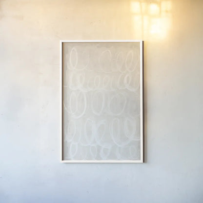 Calming Thoughts I by Mary Urban. shown as a paper print in a white frame. Available as a archival giclee rolled canvas, fine art paper, or poster print. SKU 84410h.