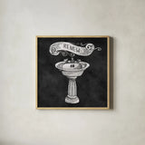 Chalkboard Bath Renew by Mary Urban. Shown in a natural wood glass frame for a timeless modern aesthetic. Available as an archival giclee rolled canvas, fine art paper, or poster print. SKU 15957a.