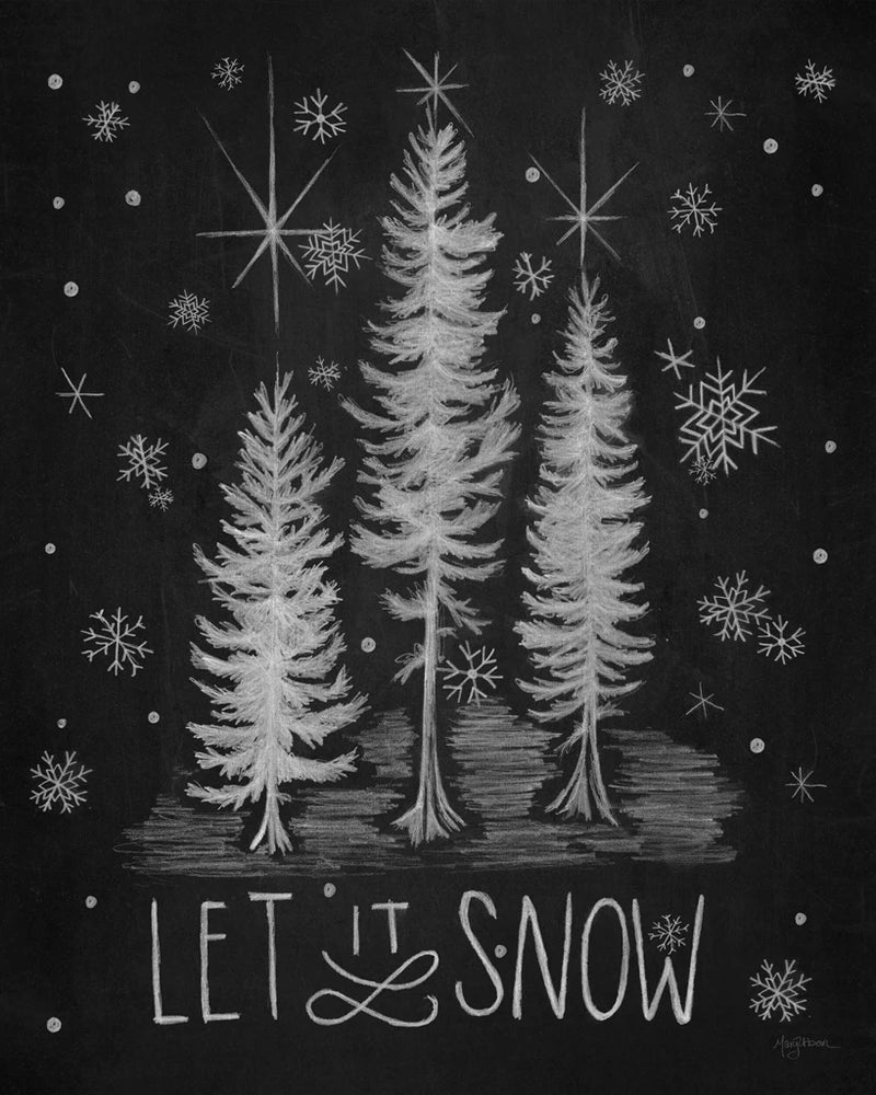 Chalkboard Holiday Trees I by Mary Urban