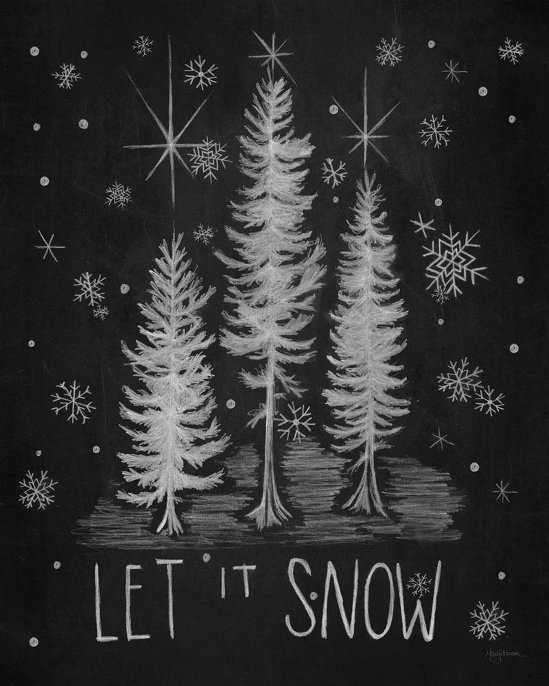 Chalkboard Holiday Trees I v2 by Mary Urban