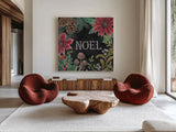 Christmas Chalk I by Mary Urban. Shown as extra-large giant wall art in a modern living room. Available as an archival giclee rolled canvas, fine art paper, or poster print. SKU 71845a.