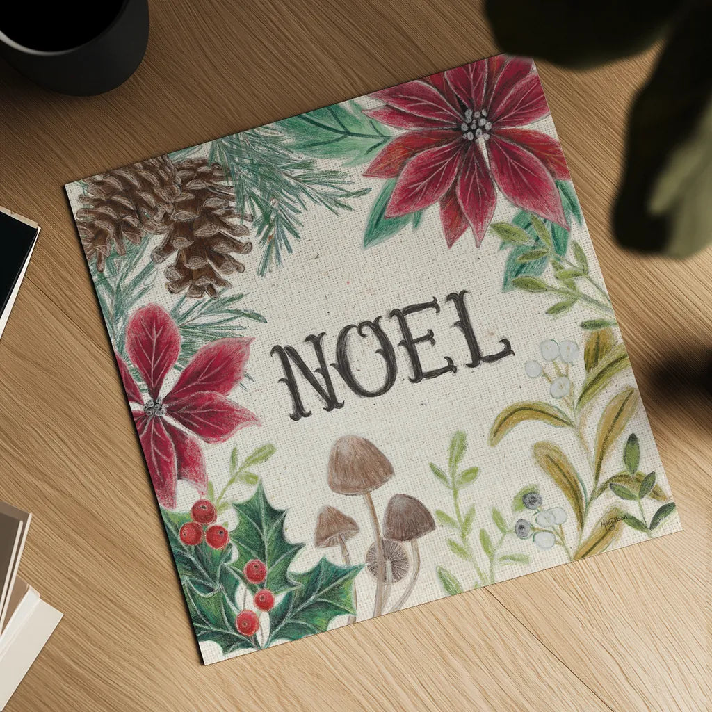 Christmas Chalk I Light by Mary Urban. Shown as a detailed flat fine art print, highlighting archival giclee quality. Available as an archival giclee rolled canvas, fine art paper, or poster print. SKU 73428a.