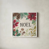 Christmas Chalk I Light by Mary Urban. Shown in a crisp white glass frame for a clean and minimalist style. Available as an archival giclee rolled canvas, fine art paper, or poster print. SKU 73428a.