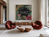 Christmas Chalk II by Mary Urban. Shown as extra-large giant wall art in a modern living room. Available as an archival giclee rolled canvas, fine art paper, or poster print. SKU 71846a.
