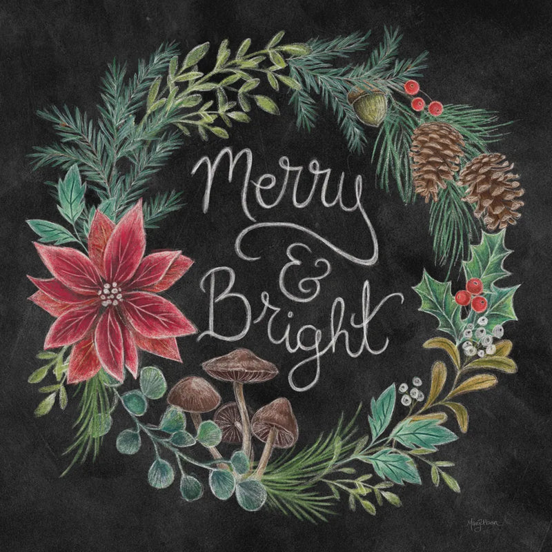 Christmas Chalk III by Mary Urban. SKU 71847a. Archival Giclee Fine art print for wall decor.