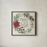 Christmas Chalk III Light by Mary Urban. Shown in a sleek black glass frame for a contemporary gallery look. Available as an archival giclee rolled canvas, fine art paper, or poster print. SKU 73430a.