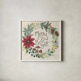 Christmas Chalk III Light by Mary Urban. Shown in a crisp white glass frame for a clean and minimalist style. Available as an archival giclee rolled canvas, fine art paper, or poster print. SKU 73430a.