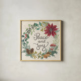 Christmas Chalk IV Light by Mary Urban. Shown in a natural wood glass frame for a timeless modern aesthetic. Available as an archival giclee rolled canvas, fine art paper, or poster print. SKU 73431a.