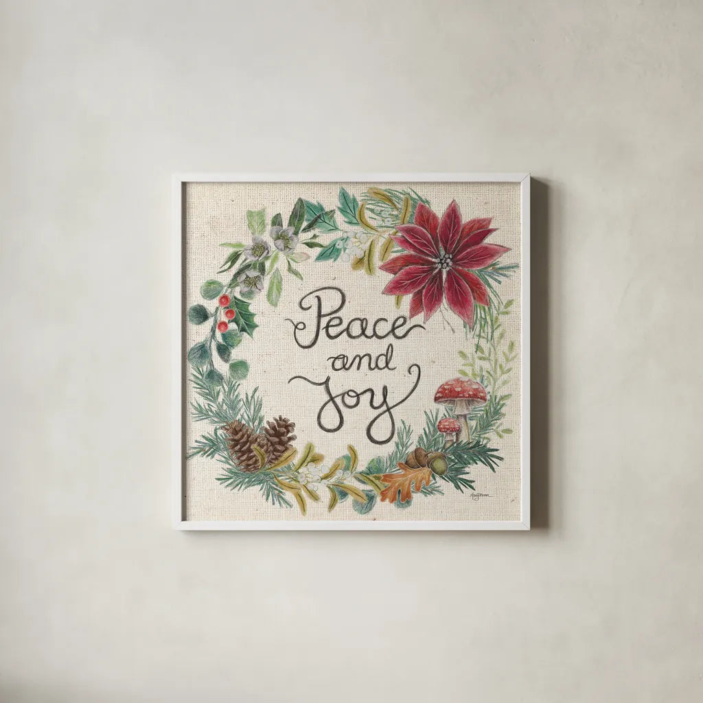 Christmas Chalk IV Light by Mary Urban. Shown in a crisp white glass frame for a clean and minimalist style. Available as an archival giclee rolled canvas, fine art paper, or poster print. SKU 73431a.