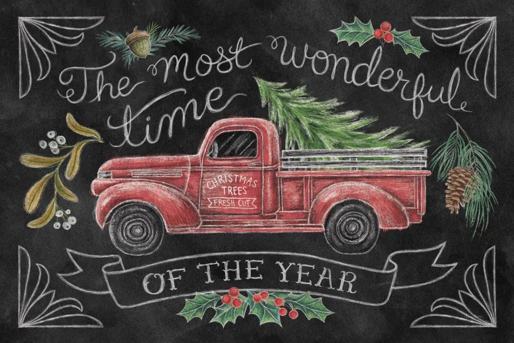 Christmas Chalk V by Mary Urban. SKU 71849i. Archival Giclee Fine art print for wall decor.