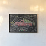 Christmas Chalk V by Mary Urban. shown as a paper print in a black flame. Available as a archival giclee rolled canvas, fine art paper, or poster print. SKU 71849i.