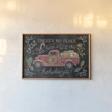 Christmas Chalk VI by Mary Urban. shown as a paper print in a natural frame. Available as a archival giclee rolled canvas, fine art paper, or poster print. SKU 71850i.