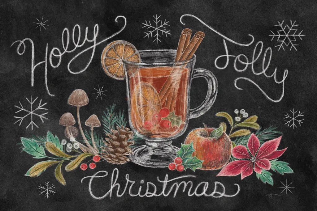 Christmas Chalk VII by Mary Urban. SKU 71851i. Archival Giclee Fine art print for wall decor.