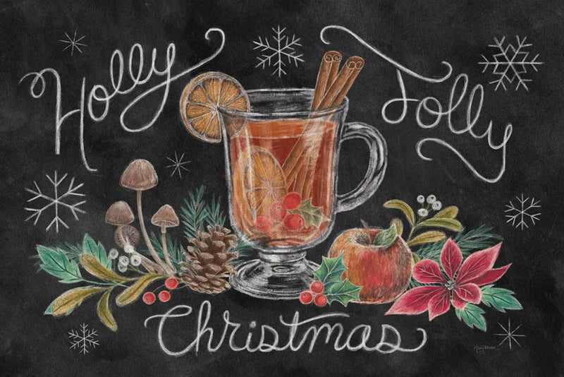 Christmas Chalk VII by Mary Urban. SKU 71851i. Archival Giclee Fine art print for wall decor.
