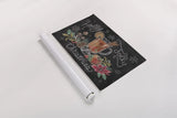 Christmas Chalk VII by Mary Urban. shown as a rolled paper print. Available as archival giclee rolled canvas, fine art paper, or poster print. SKU 71851i.
