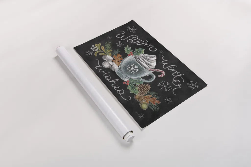 Christmas Chalk VIII by Mary Urban. shown as a rolled paper print. Available as archival giclee rolled canvas, fine art paper, or poster print. SKU 71852i.