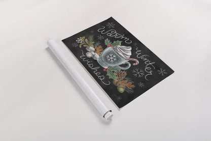 Christmas Chalk VIII by Mary Urban. shown as a rolled paper print. Available as archival giclee rolled canvas, fine art paper, or poster print. SKU 71852i.