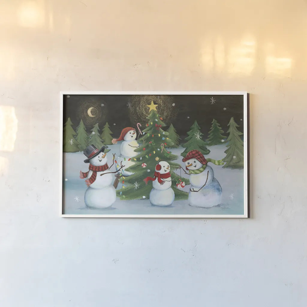Christmas on Wheels V by Mary Urban. shown as a paper print in a white frame. Available as a archival giclee rolled canvas, fine art paper, or poster print. SKU 54716i.