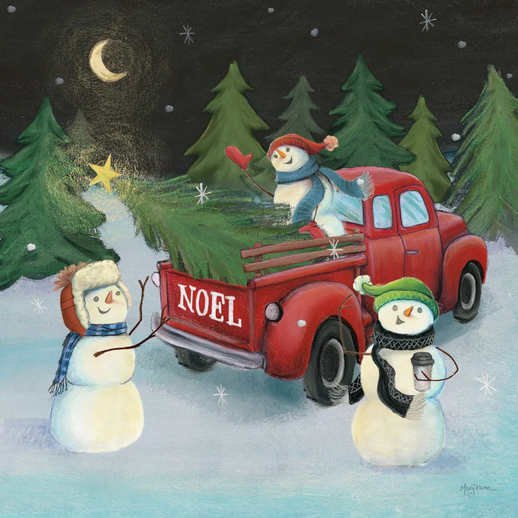 Christmas on Wheels VI by Mary Urban. SKU 54717a. Archival Giclee Fine art print for wall decor.