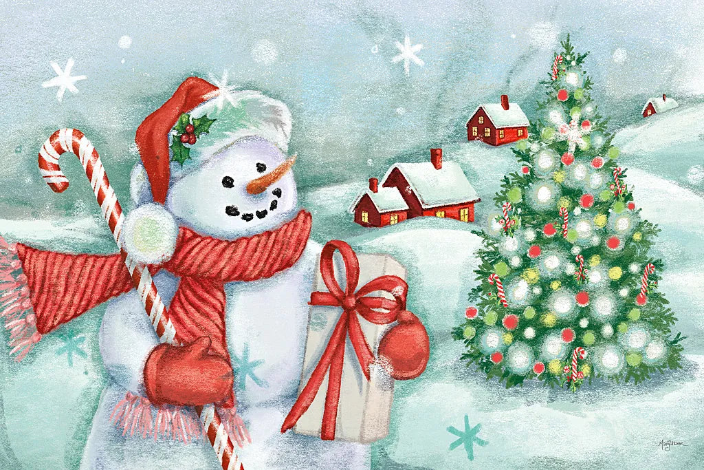 Classic Snowmen I by Mary Urban. SKU 47162i. Archival Giclee Fine art print for wall decor.