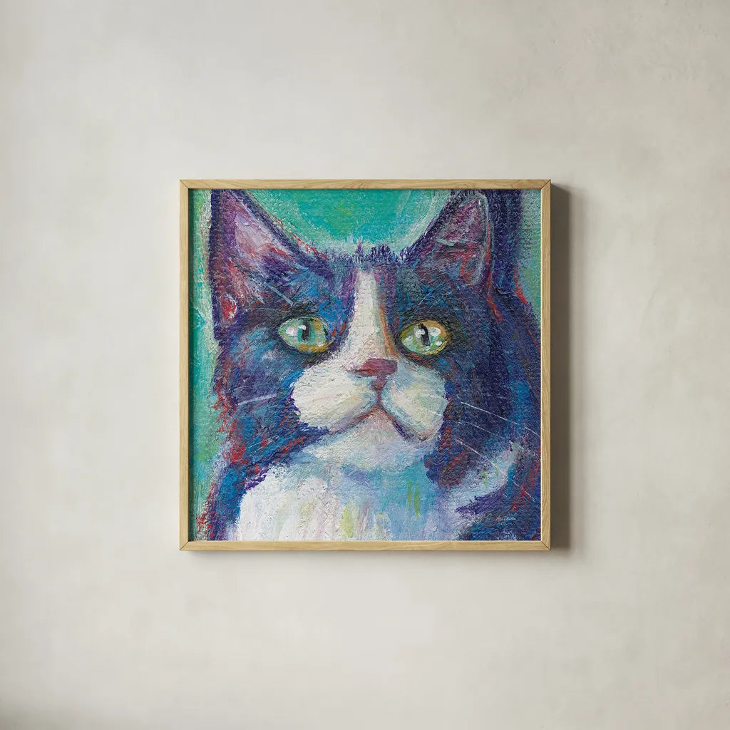 Cookie Bean Crop by Mary Urban. Shown in a natural wood glass frame for a timeless modern aesthetic. Available as an archival giclee rolled canvas, fine art paper, or poster print. SKU 27189a.